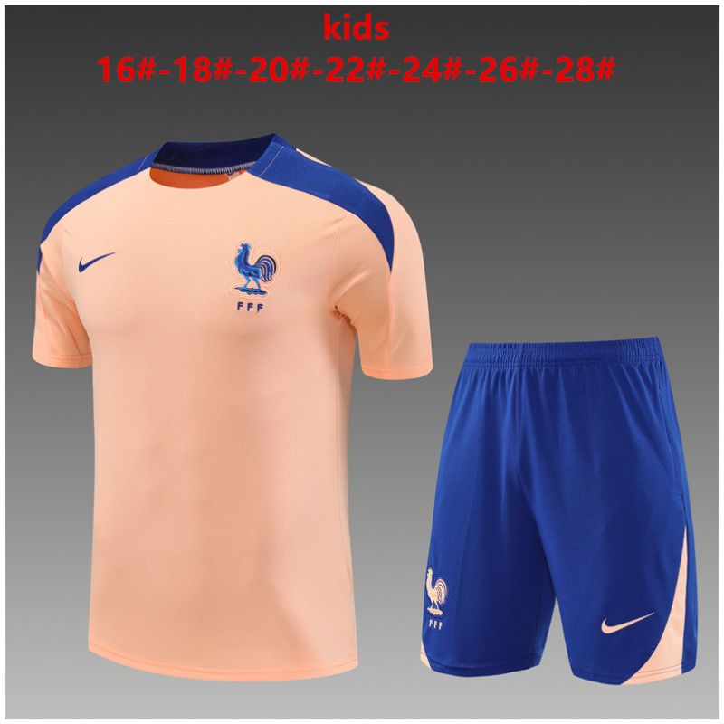 Kids France Short Training Suit Pink 2025