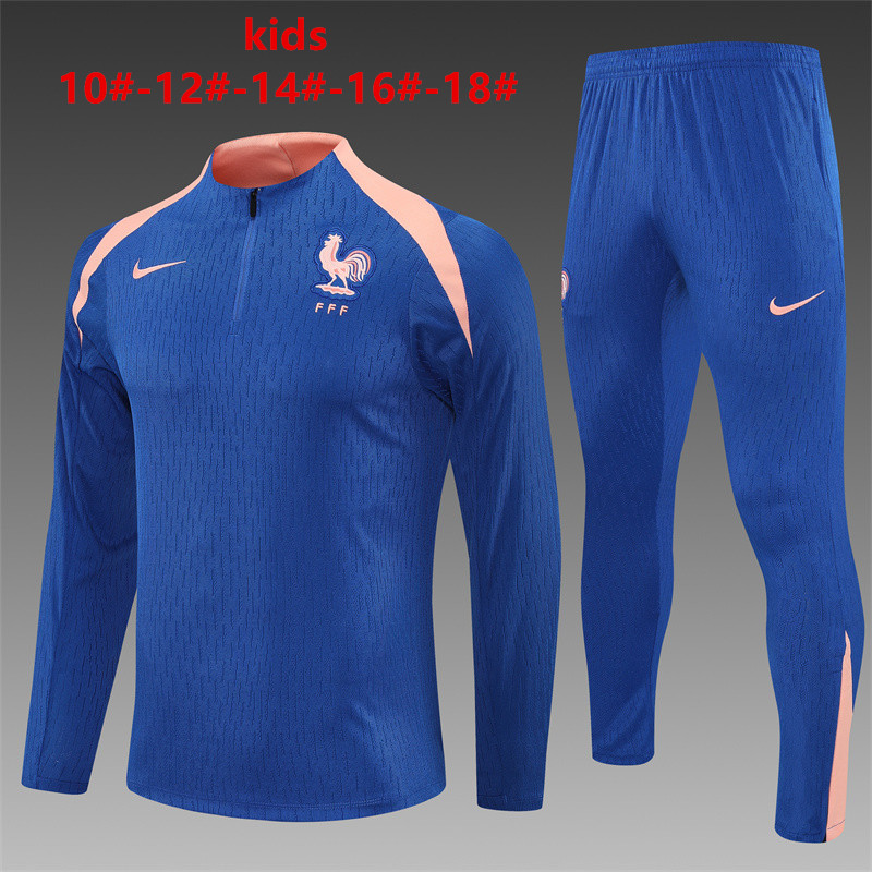 Kids France Training Suit Blue 2025