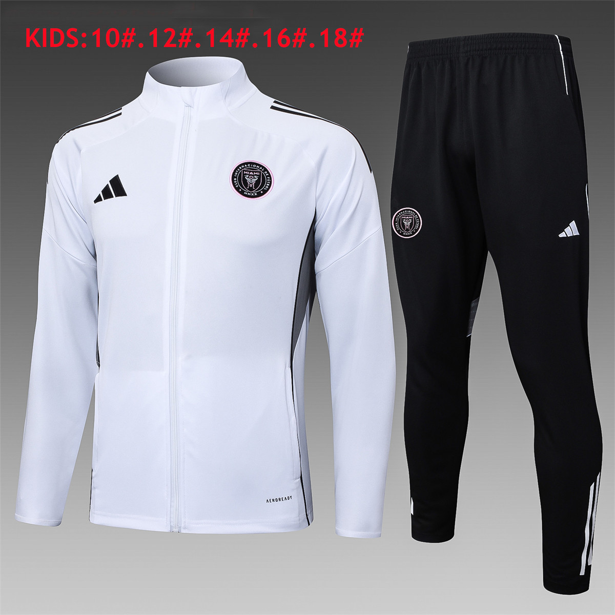 Kids Inter Miami C.F. Jacket + Pants Training Suit White 2025/26
