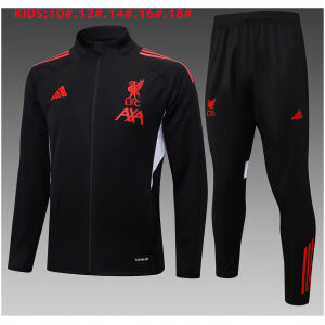 Kids Liverpool Jacket + Pants Training Suit Black 2025/26
