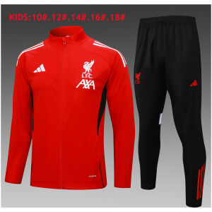 Kids Liverpool Jacket + Pants Training Suit Red II 2025/26