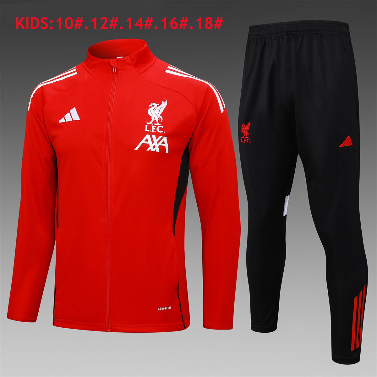 Kids Liverpool Jacket + Pants Training Suit Red II 2025/26