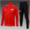 Kids Manchester United Jacket + Pants Training Suit Red 2025/26