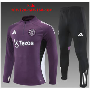 Kids Manchester United Training Suit Purple 2025/26