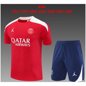 Kids PSG x Jordan Short Training Suit Red 2025/26