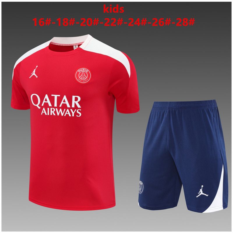 Kids PSG x Jordan Short Training Suit Red 2025/26
