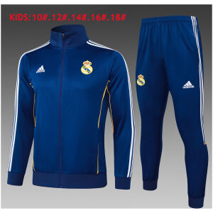 Kids Real Madrid Jacket + Pants Training Suit Navy 2025/26