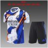 Kids Real Madrid Short Training Suit White - Blue 2025/26