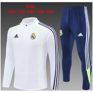 Kids Real Madrid Training Suit White 2025/26