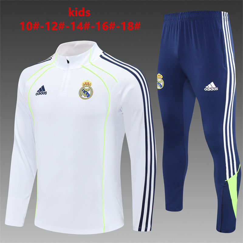 Kids Real Madrid Training Suit White 2025/26