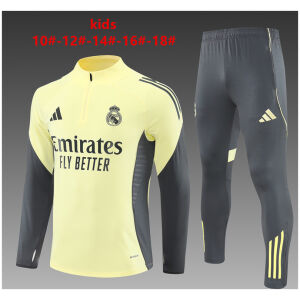 Kids Real Madrid Training Suit Yellow 2025/26
