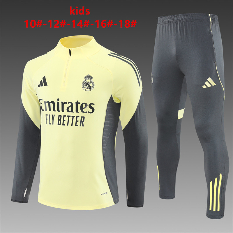 Kids Real Madrid Training Suit Yellow 2025/26