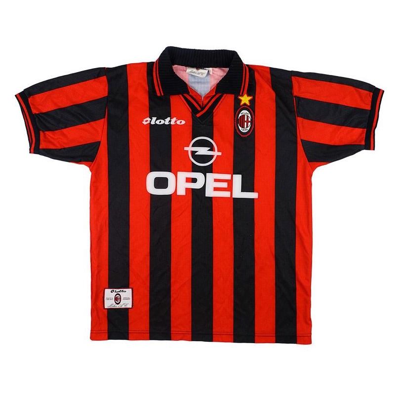 Mens AC Milan Retro Home Jersey 1997/98