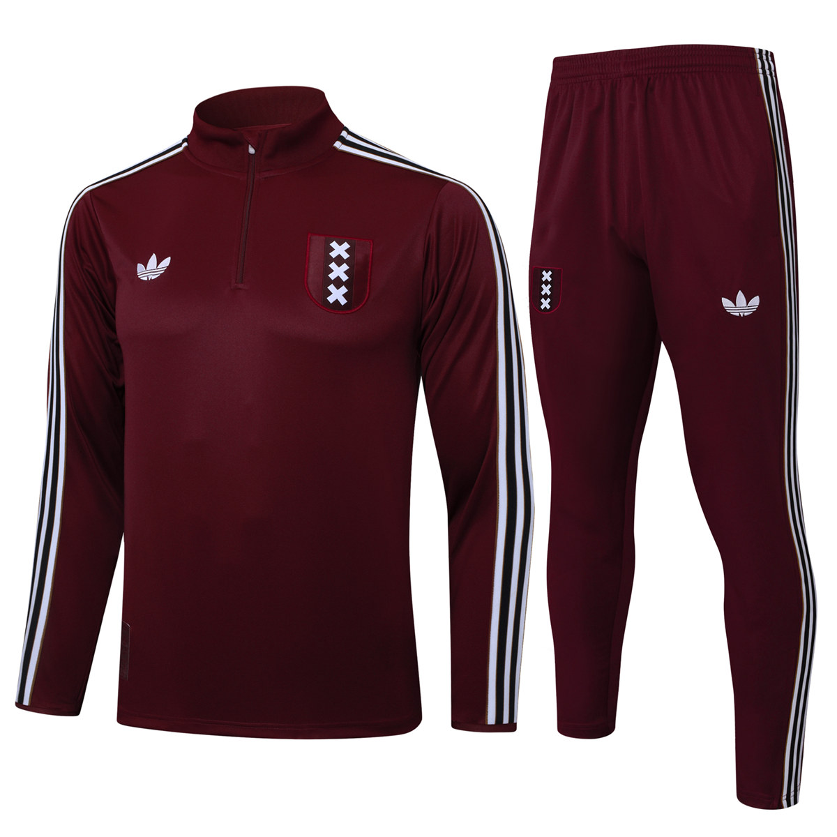 Mens Ajax Training Suit Burgundy 2025/26