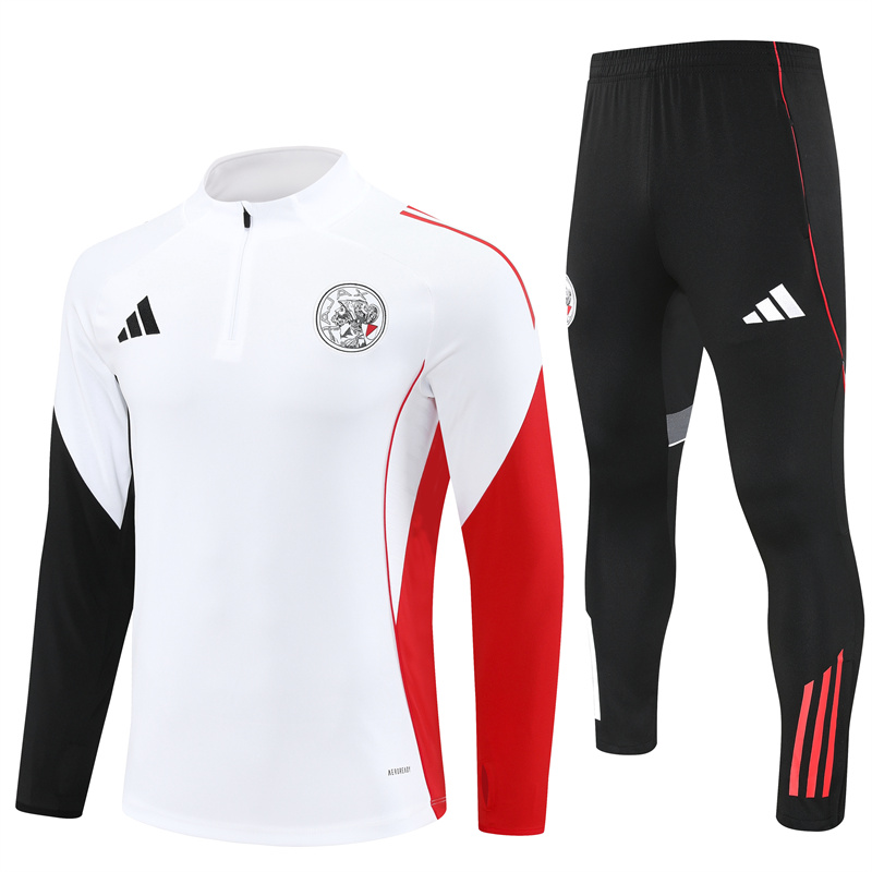 Mens Ajax Training Suit White 2025/26