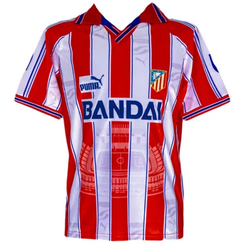 Mens Atletico Madrid Retro Home Jersey 1996/97