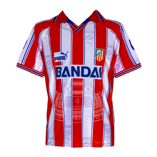 Mens Atletico Madrid Retro Home Jersey 1996/97