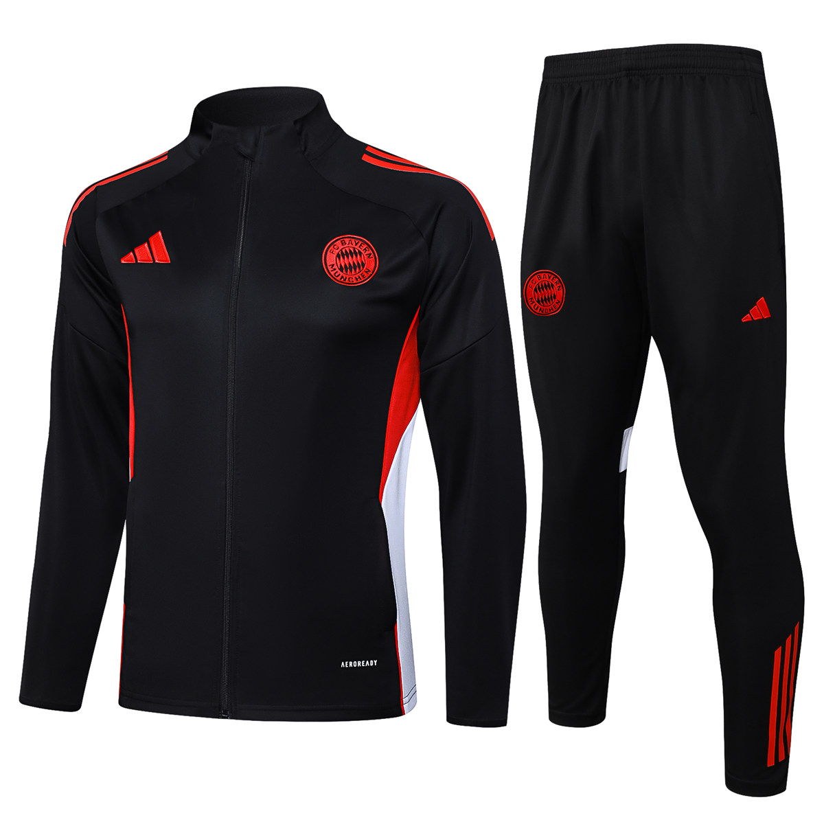 Mens Bayern Munich Jacket + Pants Training Suit Black 2025/26