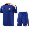 Mens France Short Training Suit Blue 2025