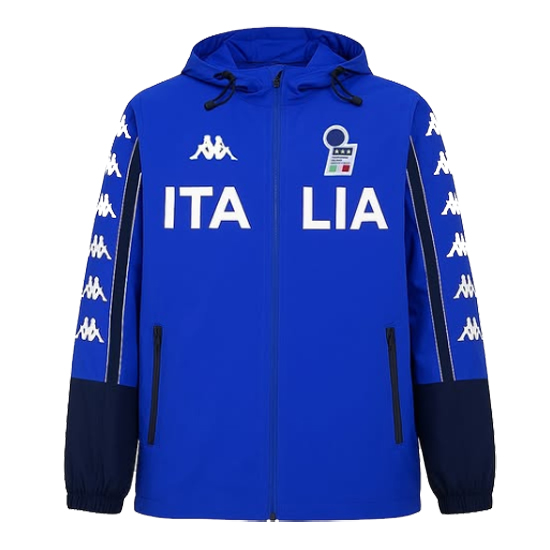 Mens Italy All Weather Windrunner Jacket Retro Blue 2025