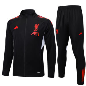 Mens Liverpool Jacket + Pants Training Suit Black 2025/26
