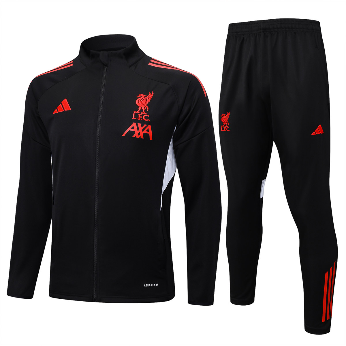 Mens Liverpool Jacket + Pants Training Suit Black 2025/26