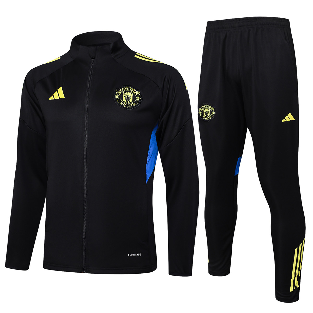 Mens Manchester United Jacket + Pants Training Suit Black II 2025/26