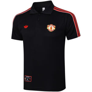 Mens Manchester United Polo Shirt Black II 2025/26