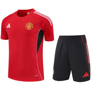 Mens Manchester United Short Training Suit Red 2025/26