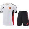 Mens Manchester United Short Training Suit White II 2025/26