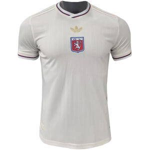 Mens Olympique Lyonnais 75th Anniversay White Jersey 2025/26