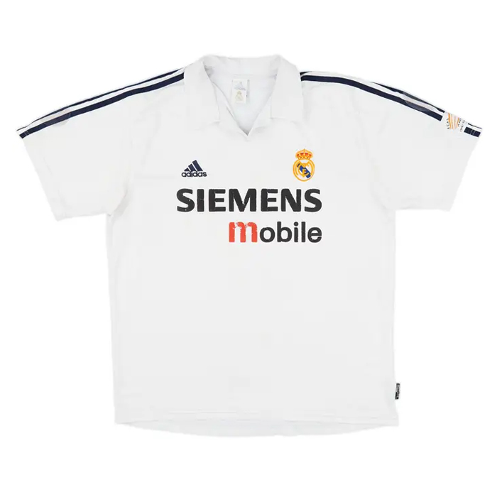 Mens Real Madrid Retro Home Jersey 2002/03