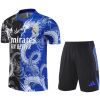 Mens Real Madrid Short Training Suit Blue - Black 2025/26