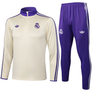 Mens Real Madrid Training Suit Apricot 2025/26