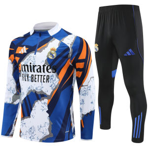 Mens Real Madrid Training Suit Blue 2025/26