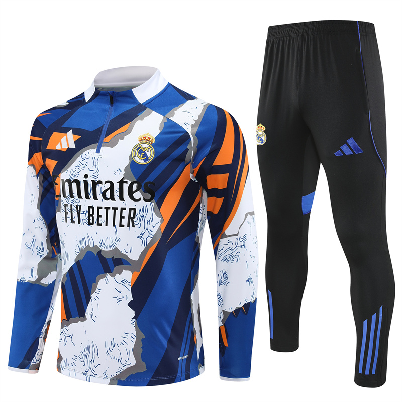 Mens Real Madrid Training Suit Blue 2025/26