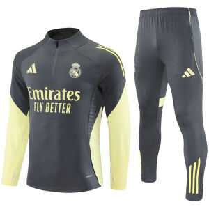 Mens Real Madrid Training Suit Grey 2025/26