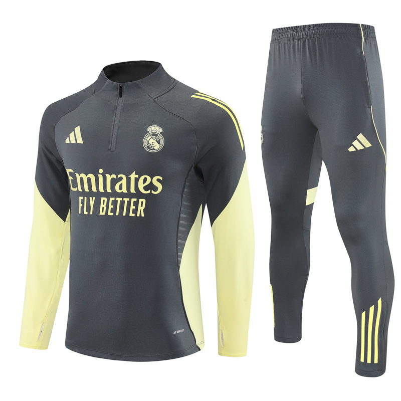 Mens Real Madrid Training Suit Grey 2025/26
