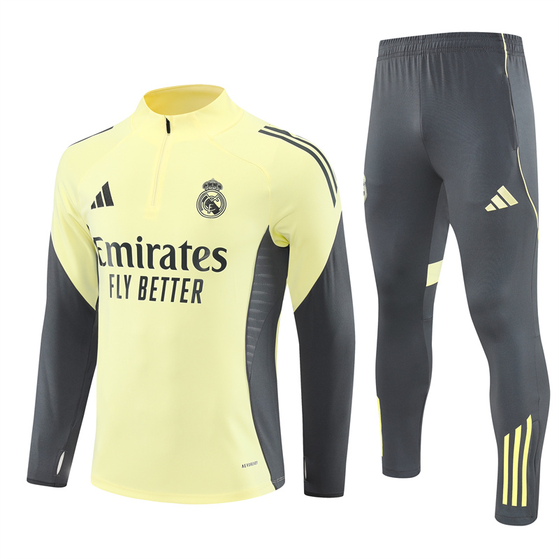 Mens Real Madrid Training Suit Yellow 2025/26