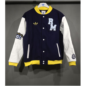 Mens Real Madrid adidas Originals Varsity Jacket Navy 2025
