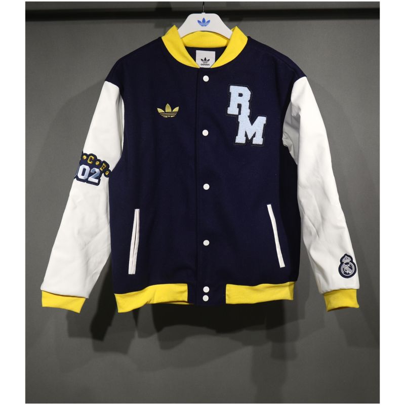 Mens Real Madrid adidas Originals Varsity Jacket Navy 2025
