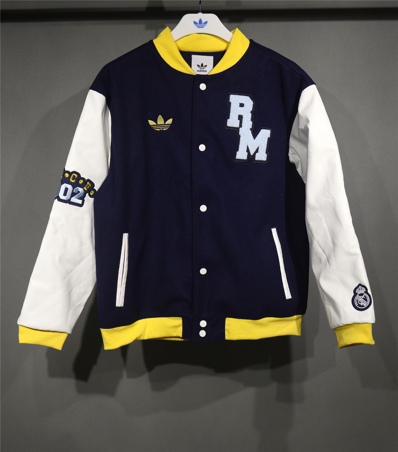 Mens Real Madrid adidas Originals Varsity Jacket Navy 2025