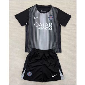 Kinder PSG Torwart schwarzes Trikot 2025/26-günstige Trikots
