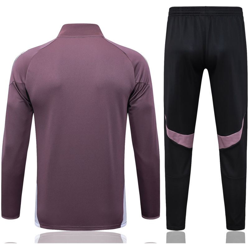 Mens Manchester United Jacket + Pants Training Suit Purplish Grey 2025/26