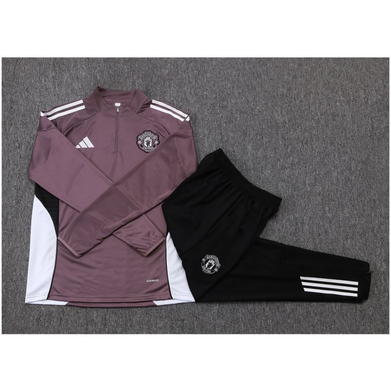 Kids Manchester United Training Suit Purlish Grey 2025/26-cheap jerseys