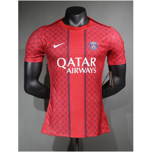 Mens PSG Pre-Match Short Training Authentic Red Jersey 2025/26 – Match