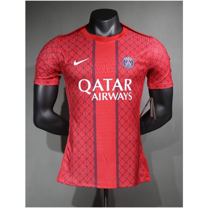 Mens PSG Pre-Match Short Training Authentic Red Jersey 2025/26 – Match