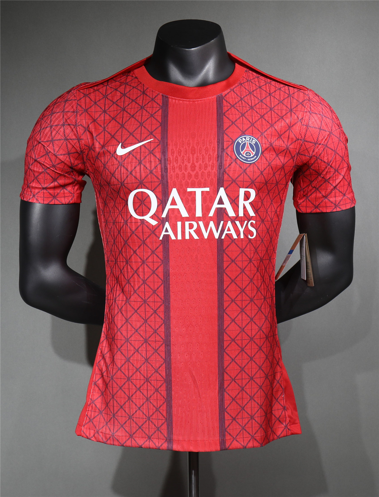 Mens PSG Pre-Match Short Training Authentic Red Jersey 2025/26 – Match