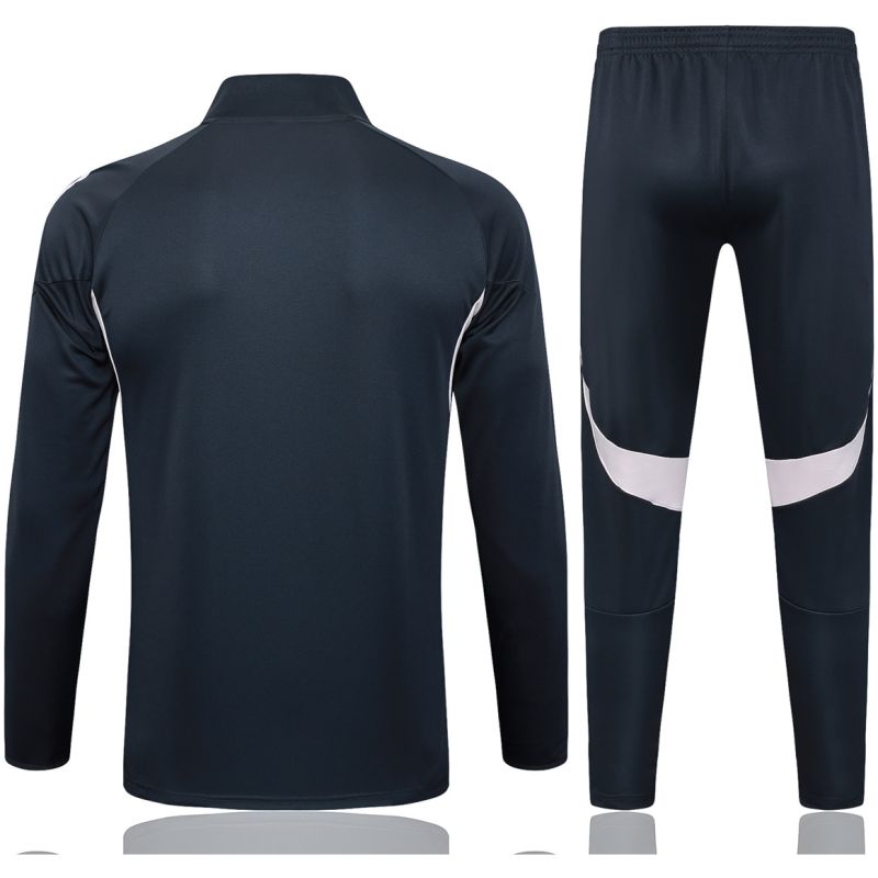 Mens Real Madrid Jacket + Pants Training Suit Dark Grey 2025/26