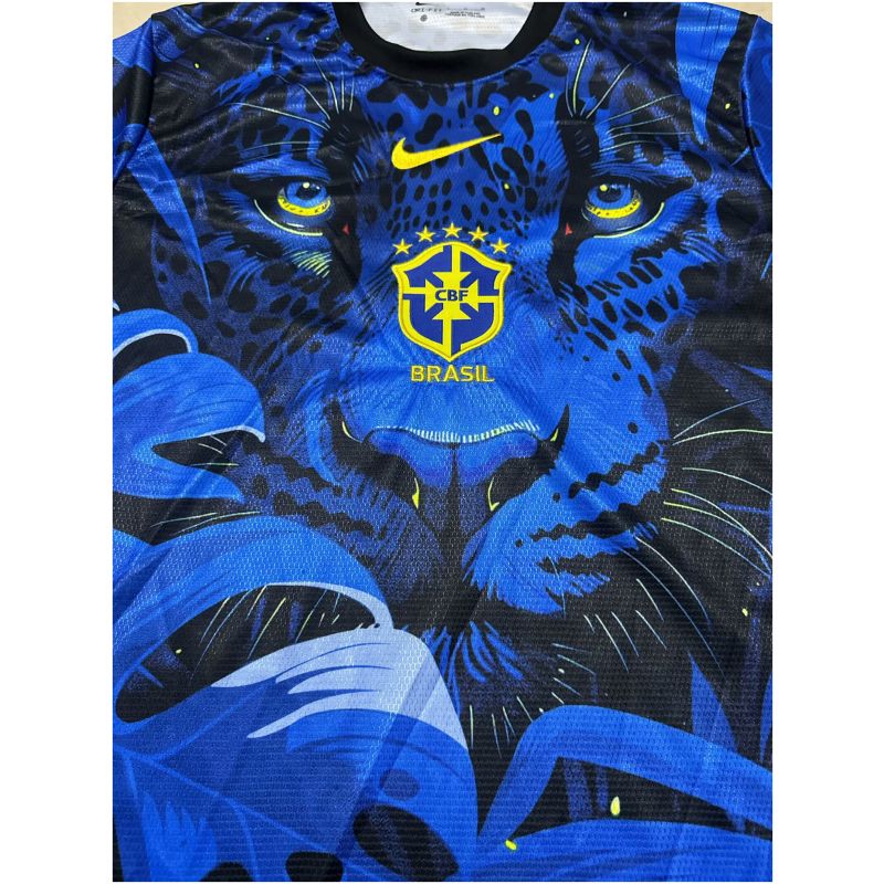 Mens Brazil Special Edition Leopard Blue Jersey 2025